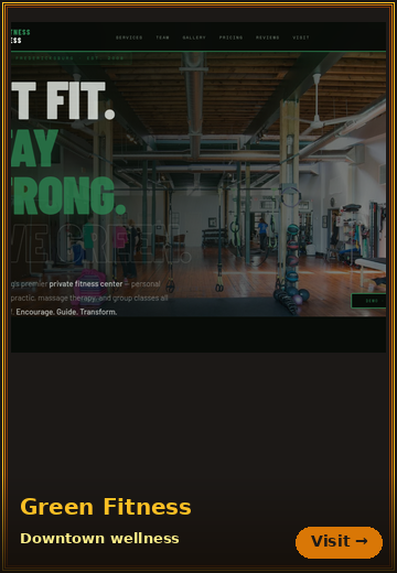 Green Fitness & Wellness